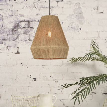 Lámpara colgante Iguazu de yute y hierro natural Ø40 cm