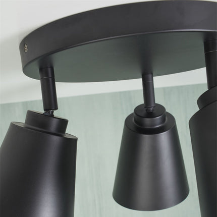 Plafonnier Bremen 3 Abat-Jours Noir