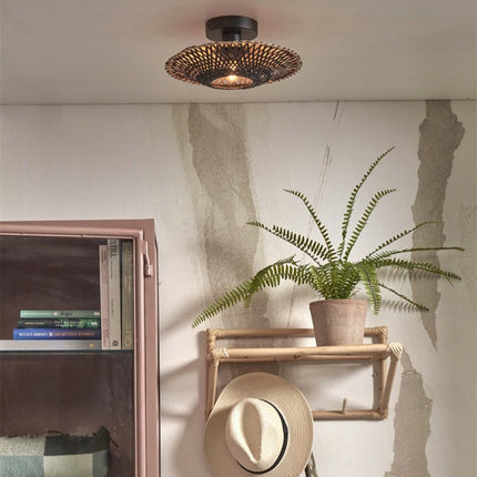 Kalimantan Bambus Deckenleuchte Schwarz 30 cm