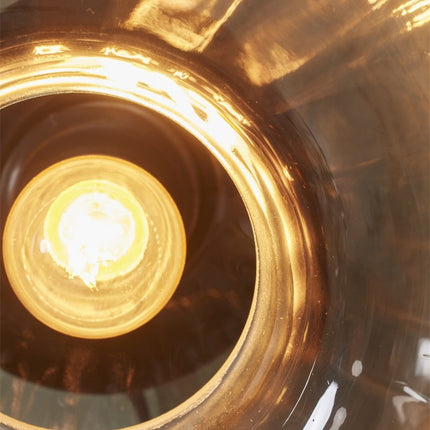 Runde Glas-Wandleuchte „Brussels“ in Anthrazit