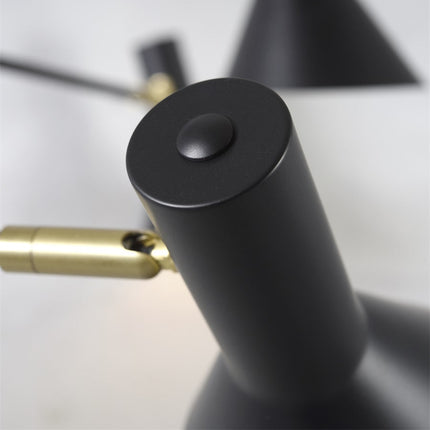 Lámpara de techo Izmir de 3 brazos, color negro y dorado