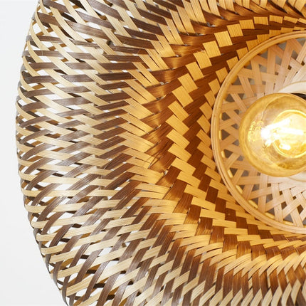 Barbados Ceiling Light Natural and Brown Bamboo 35 cm