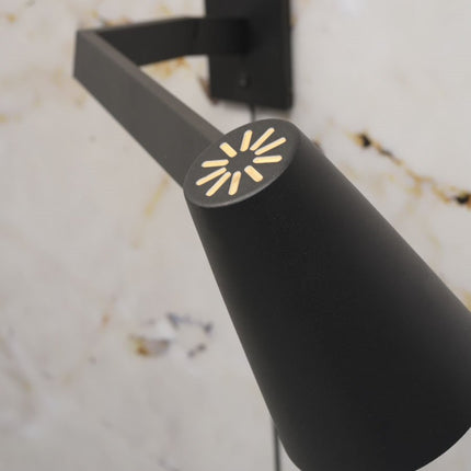 Biarritz Long Arm Black Iron Wall Light