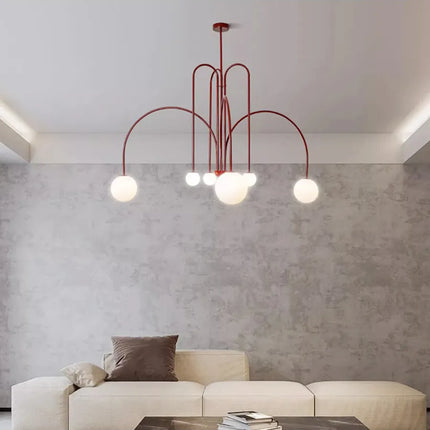 Nordischer geometrischer bunter sphärischer Kronleuchter