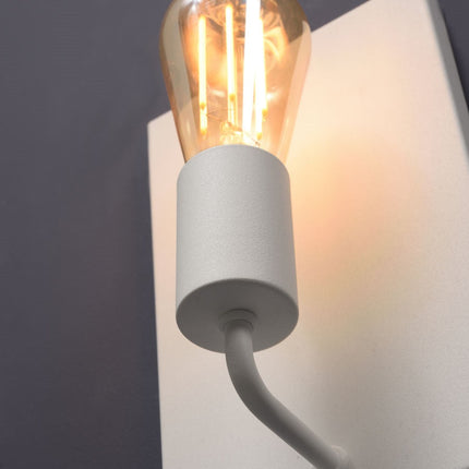 Madrid Wandleuchte aus weißem Eisen, L