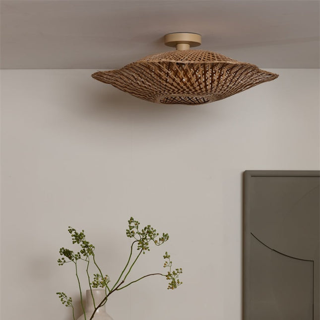 Plafonnier Madura Bambou Naturel et Brun 60 cm