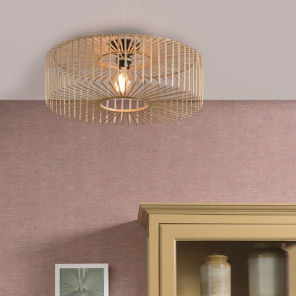 Bromo Runde Deckenleuchte Natur Bambus 60 cm