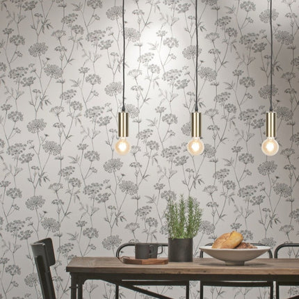 Lámpara colgante Cannes Gold Tube de 261 cm