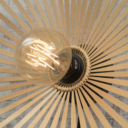 Bromo Asymmetrische Deckenleuchte Natur Bambus 40 cm