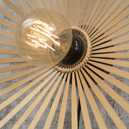 Bromo Asymmetrische Deckenleuchte Natur Bambus 60 cm