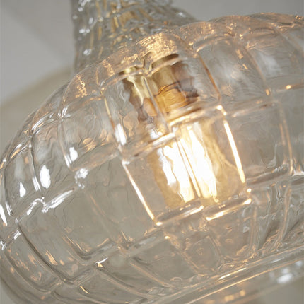 Lámpara colgante Venice Drop de cristal dorado transparente