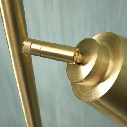 Lámpara de pie Bremen con 2 pantallas de hierro dorado