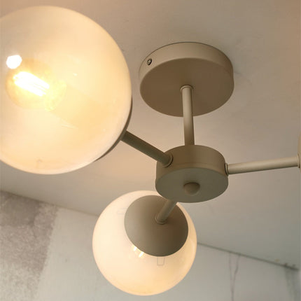 Aspen 3-Arm Ceiling Light Milk White