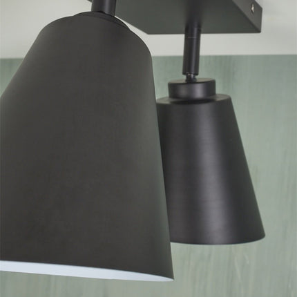 Lámpara de techo Bremen con 2 pantallas rectangulares negras