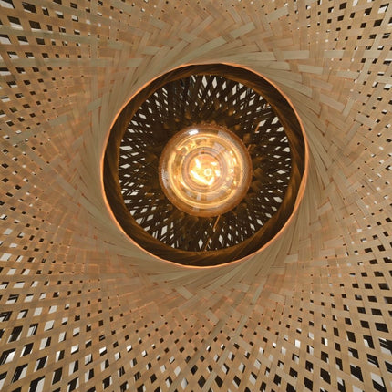 Kalimantan Bambus Deckenleuchte Schwarz und Natur 60 cm