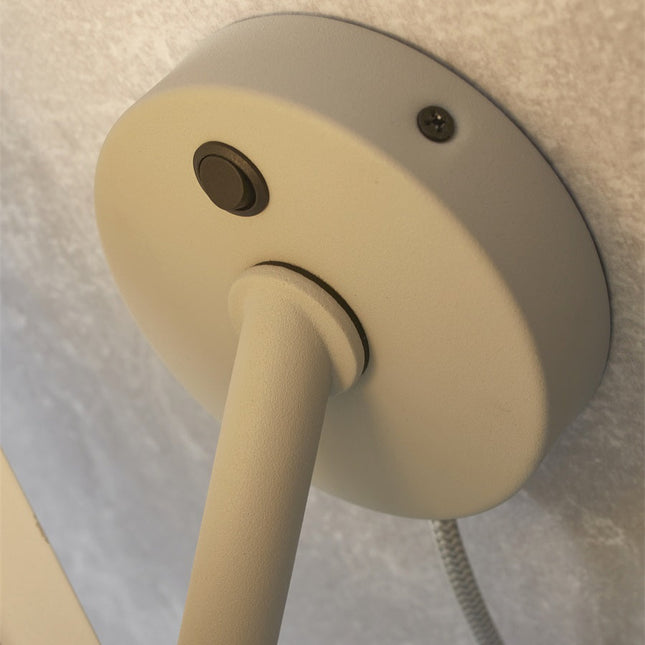 Porto Wandleuchte Hellgrau Eisen