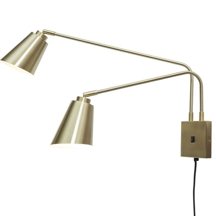 Wandleuchte Bremen 2-armig Gold Eisen