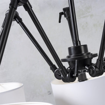 Lámpara de araña Amsterdam 5 con pantalla negra