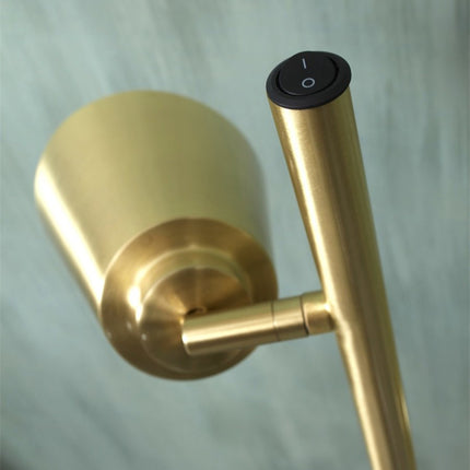 Stehleuchte Bremen, Gold, Eisen, mit Doppelschirm, 162 cm