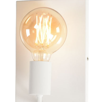 Madrid Wandleuchte aus weißem Eisen, L