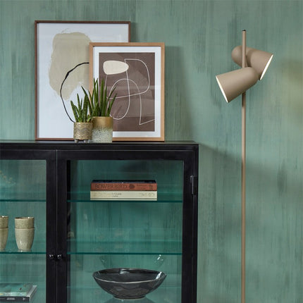 Lámpara de pie Salamanca Hierro Arena con Doble Pantalla 145 cm