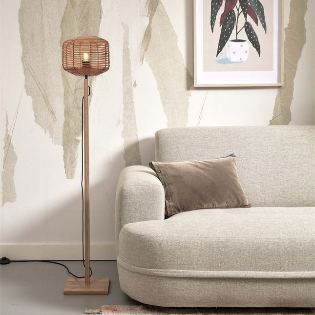 Tanami Stehlampe aus natürlichem Bambus, 130 cm