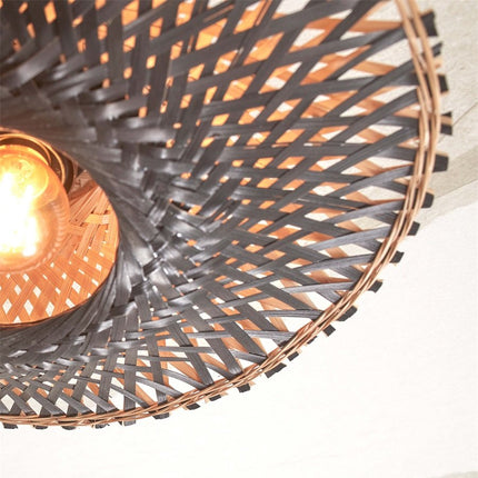 Kalimantan Bambus Deckenleuchte Schwarz und Natur 60 cm