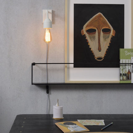 Madrid Wandleuchte aus weißem Eisen S