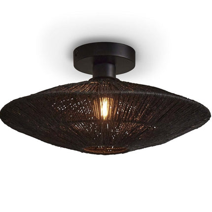 Iguazu Deckenleuchte Disc Jute Schwarz 40 cm