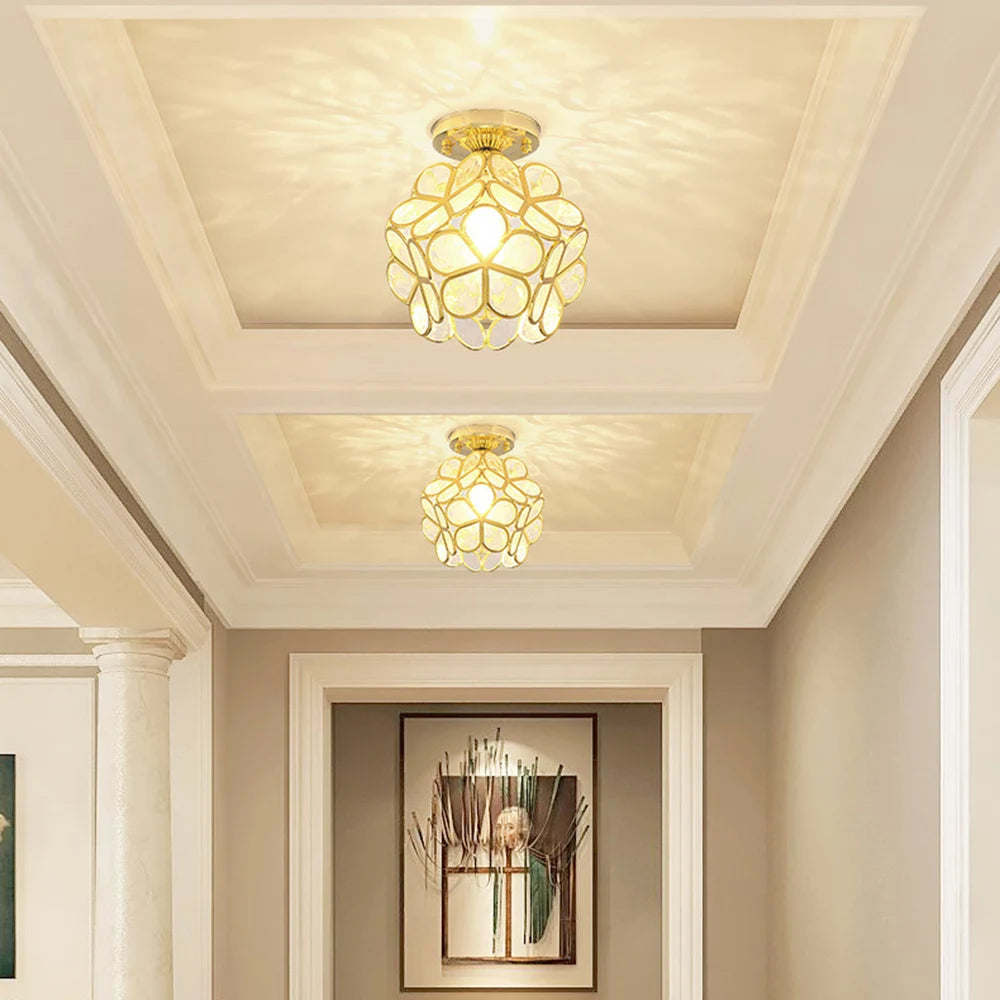 Plafonnier LED Forme Pétale de Cristal