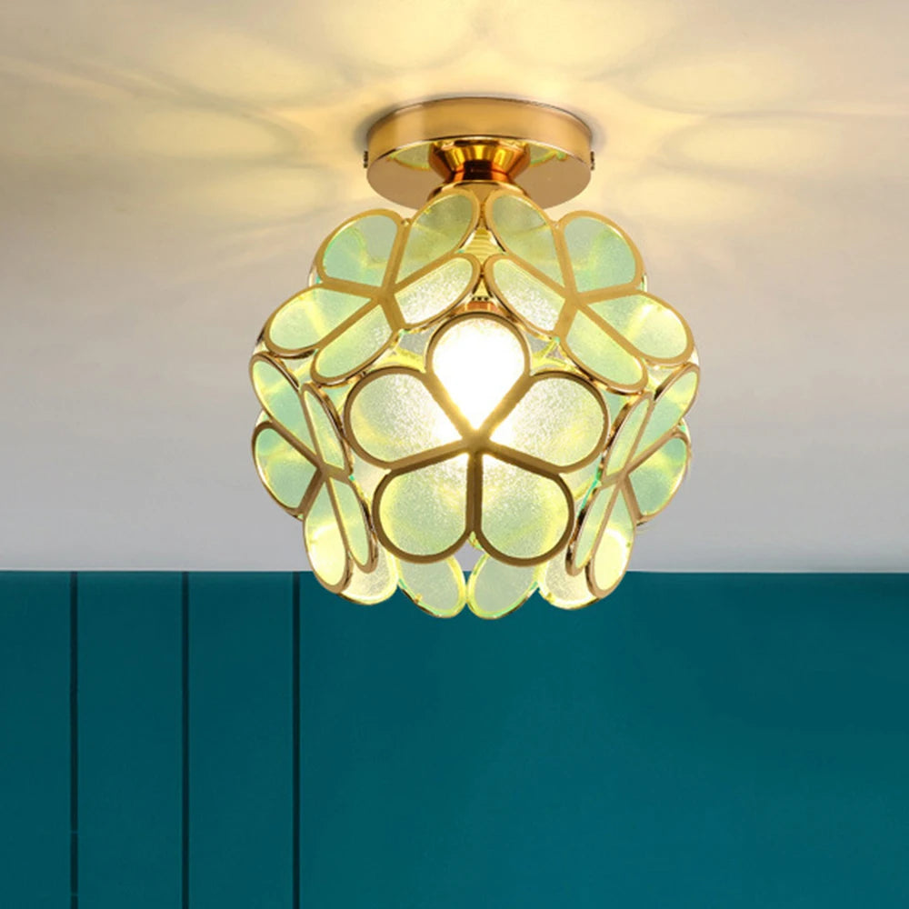 Plafonnier LED Forme Pétale de Cristal