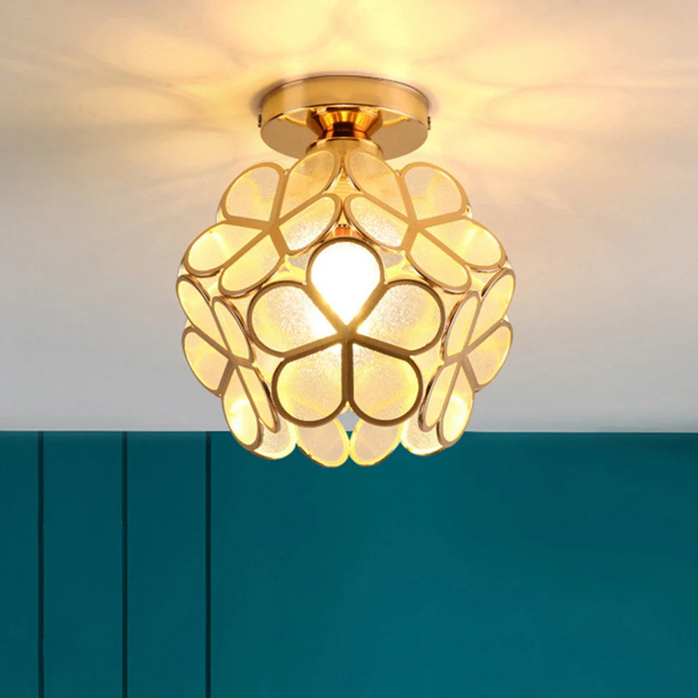 Plafonnier LED Forme Pétale de Cristal