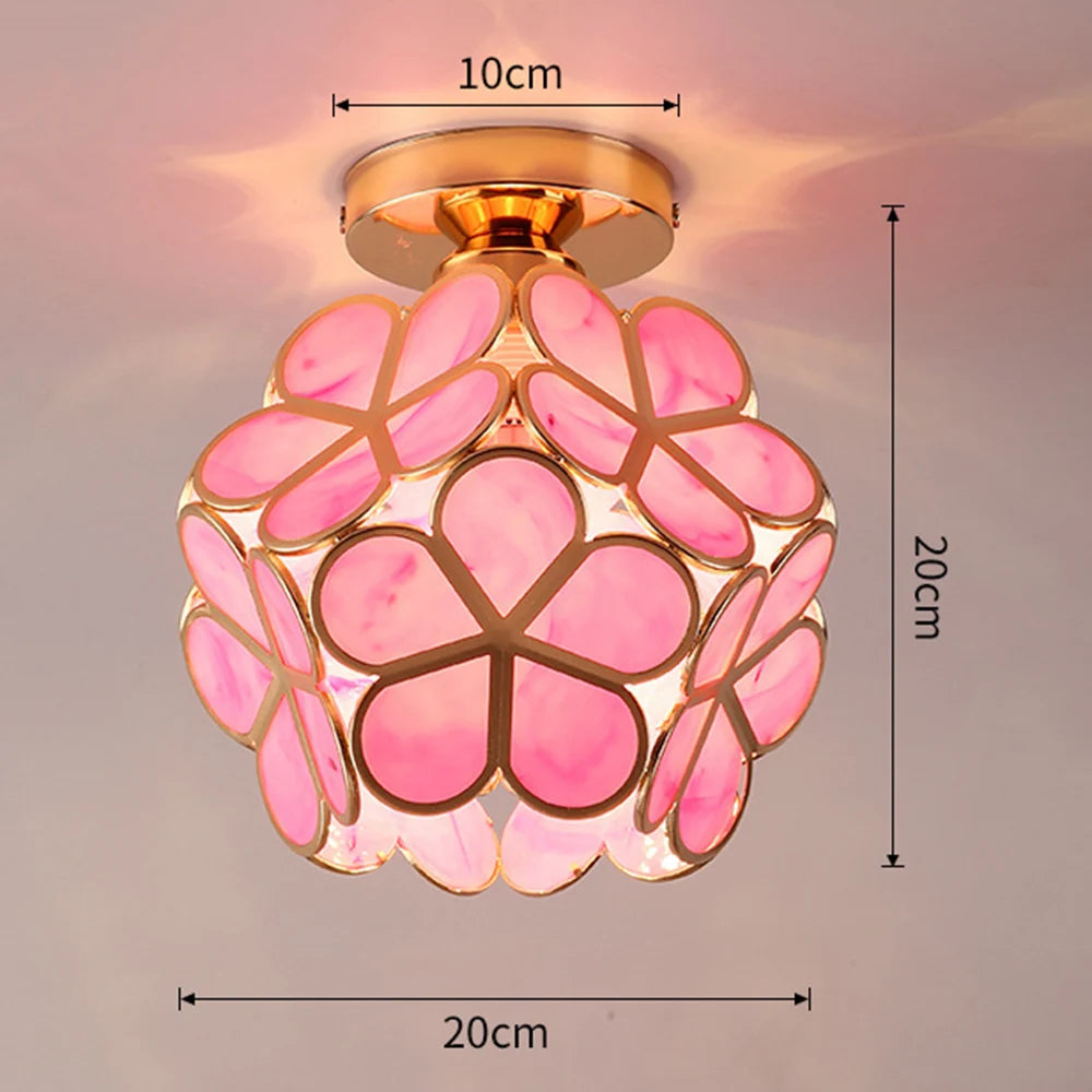 Plafonnier LED Forme Pétale de Cristal