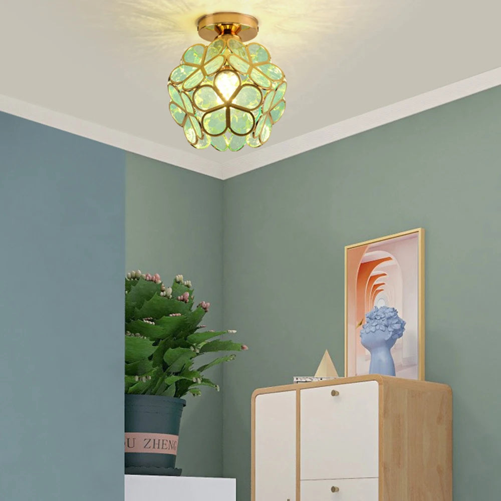 Plafonnier LED Forme Pétale de Cristal