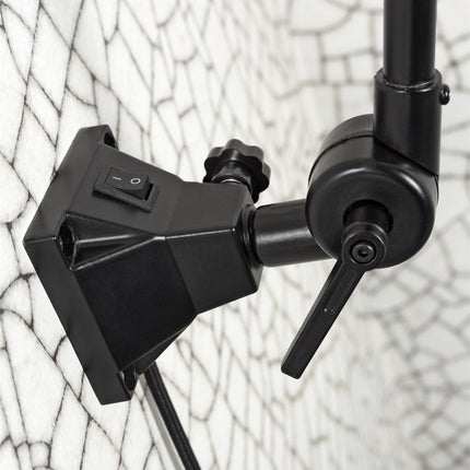 Lámpara de pared Amsterdam de hierro negro y algodón