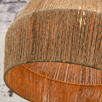 Lámpara colgante Iguazu de yute y hierro natural Ø40 cm