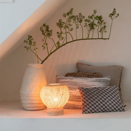 Barbados Tischlampe aus natürlichem Bambus, 25 cm