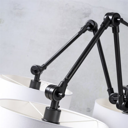 Lámpara de araña Amsterdam 5 con pantalla negra