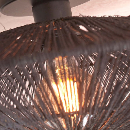 Iguazu Deckenleuchte Disc Jute Schwarz 40 cm