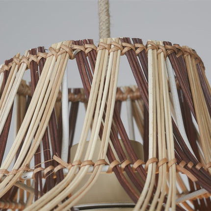 Mendoza Natural and Brown Bamboo Pendant Light 40 cm