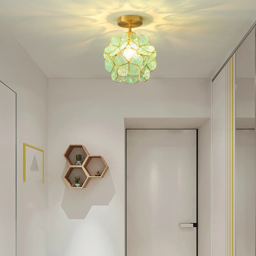 Plafonnier LED Forme Pétale de Cristal