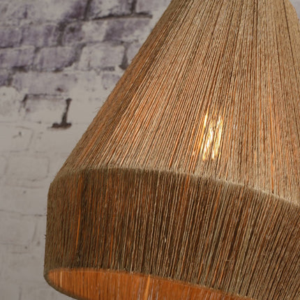 Lámpara colgante Iguazu de yute y hierro natural Ø40 cm