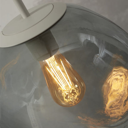 Lámpara colgante Helsinki de cristal guijarro gris