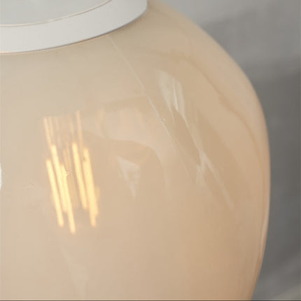 Suspension Helsinki Verre Galet Blanc Laité