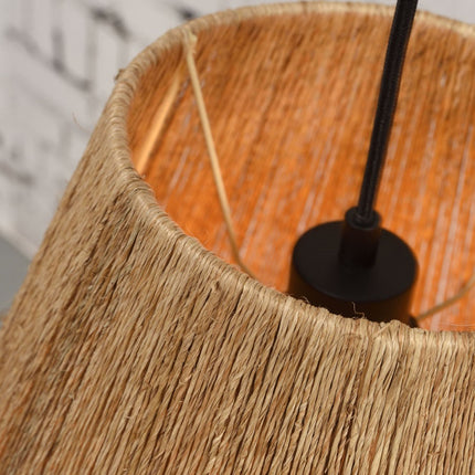 Lámpara colgante Iguazu de yute y hierro natural Ø40 cm