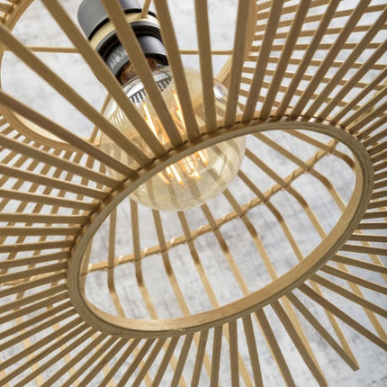 Bromo Bamboo and Natural Iron Pendant Light Ø60 cm