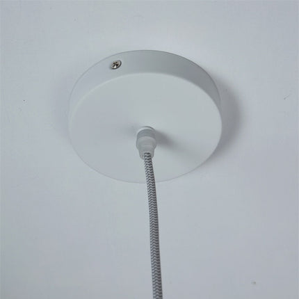 Lámpara colgante Verona de cristal degradado blanco, Ø15 cm