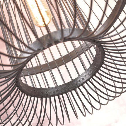 Hokkaido Bambus Deckenleuchte Schwarz 38 cm