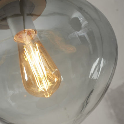 Lámpara colgante Helsinki de cristal guijarro gris