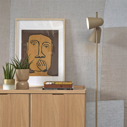 Lámpara de pie Salamanca Hierro Arena con Doble Pantalla 145 cm